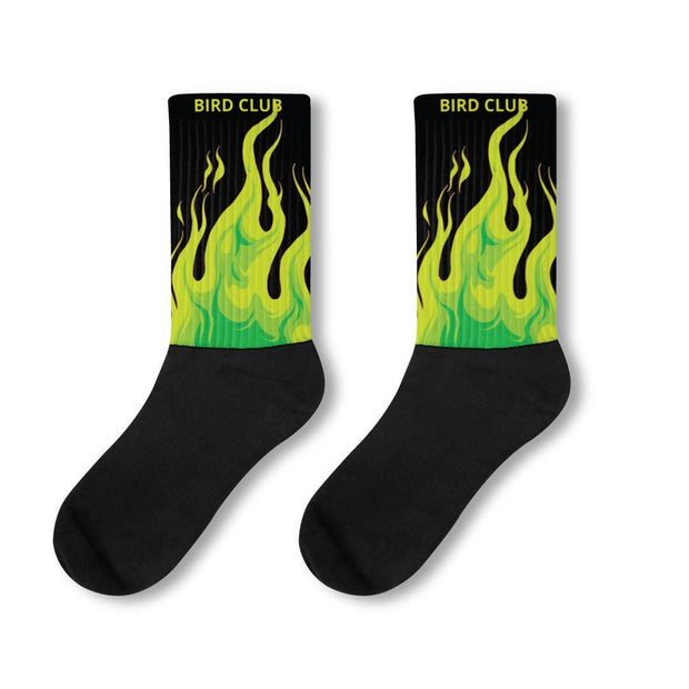 Retro 6 Electric Green Socks - Sneaker Tees to match Air Jordan Sneakers
