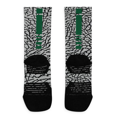 Retro 3 Pine Green Socks - Sneaker Tees to match Air Jordan Sneakers