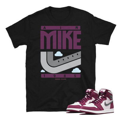 Air Mike Retro 1 OG Bordeaux Shirt - Sneaker Tees to match Air Jordan Sneakers
