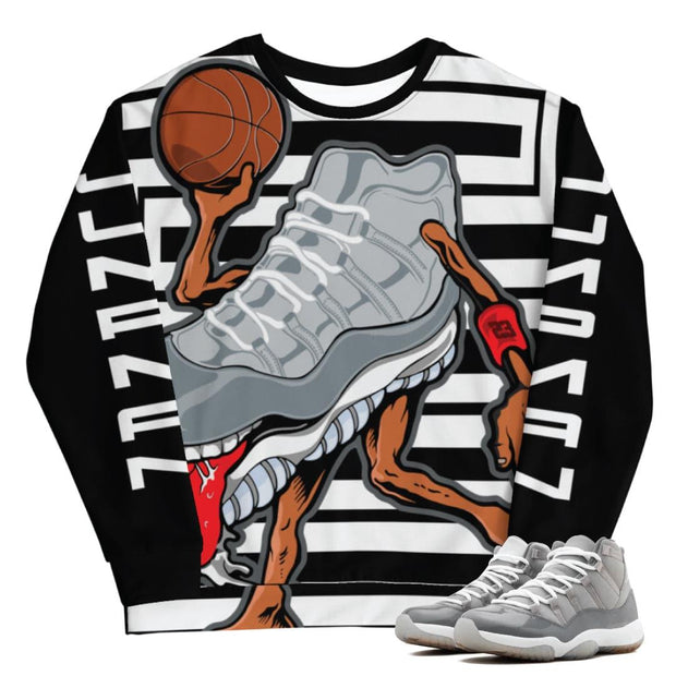 Retro 11 Cool Grey SWEATSHIRT - Sneaker Tees to match Air Jordan Sneakers
