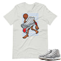 Cool Grey 11 Matching Shirt (Icey Blue) - Sneaker Tees to match Air Jordan Sneakers