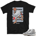 Cool Grey 11 Matching Shirt (Icey Blue) - Sneaker Tees to match Air Jordan Sneakers