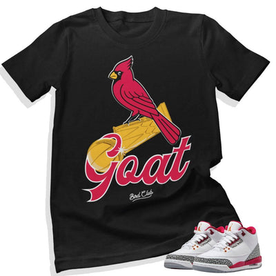 Retro 3 Cardinal Red Shirt - Sneaker Tees to match Air Jordan Sneakers