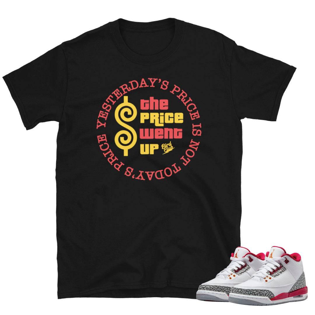 Retro 3 "Cardinal Red" Shirt - Sneaker Tees to match Air Jordan Sneakers