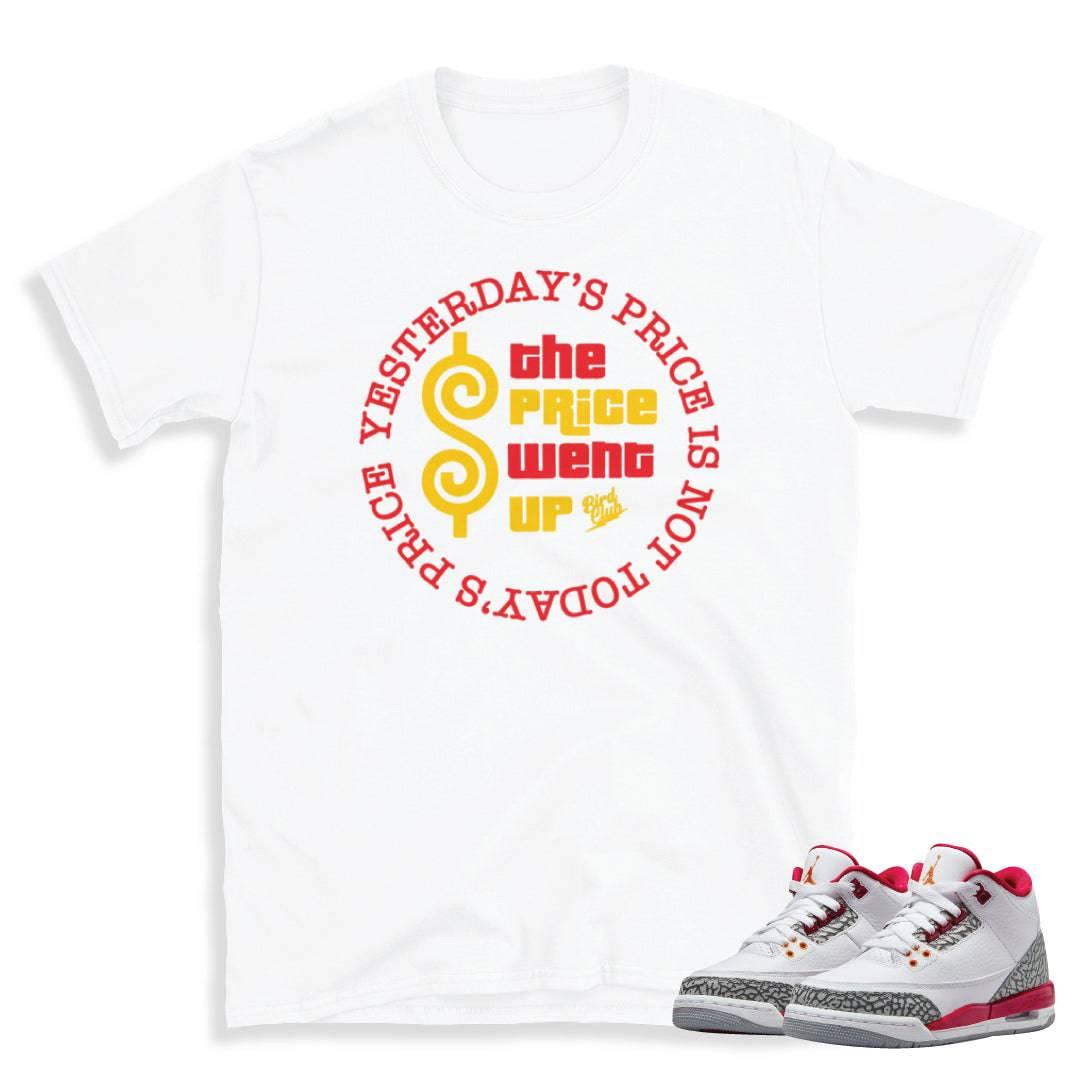 Retro 3 "Cardinal Red" Shirt - Sneaker Tees to match Air Jordan Sneakers