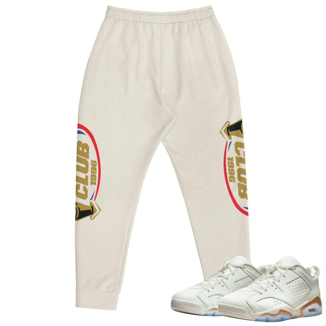 Retro 6 Low Chinese New Year Playoff logo joggers - Sneaker Tees to match Air Jordan Sneakers