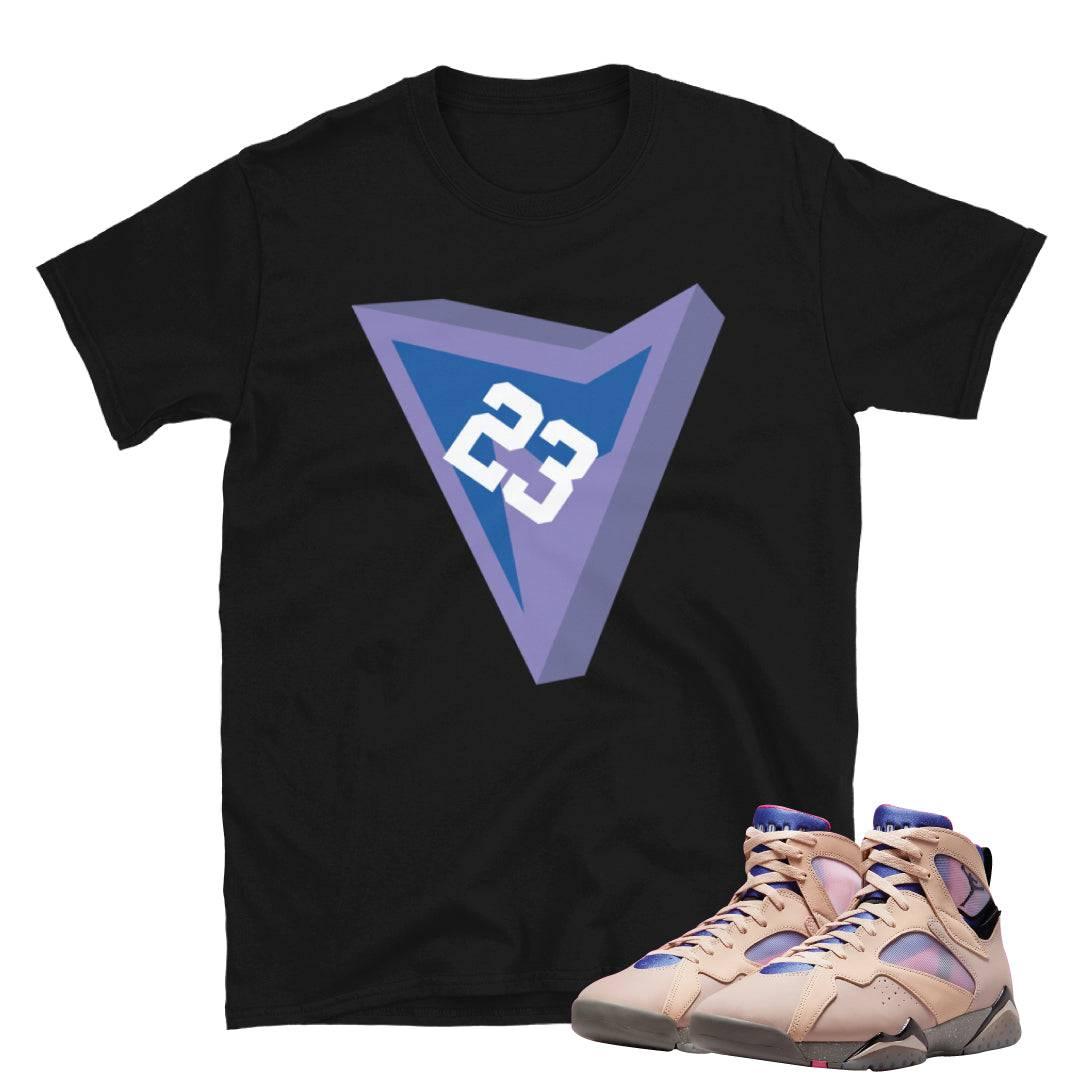 Retro 7 "Saphire/Shimmer" logo shirt - Sneaker Tees to match Air Jordan Sneakers