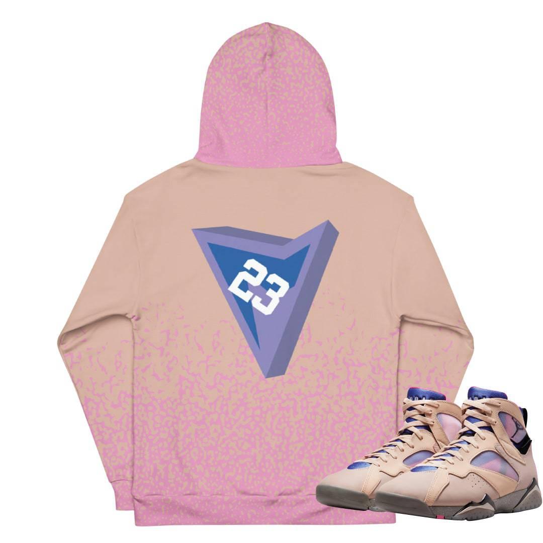 Retro 7 "Saphire/Shimmer" hoodie - Sneaker Tees to match Air Jordan Sneakers
