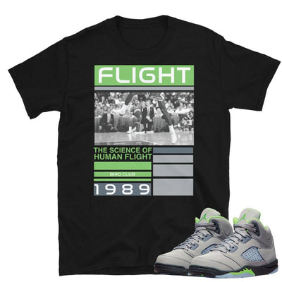 Retro 5 Green Bean Flight Shirt - Sneaker Tees to match Air Jordan Sneakers