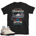 Air Jordan 5's International Barcelona sneaker matching shirt - Sneaker Tees to match Air Jordan Sneakers