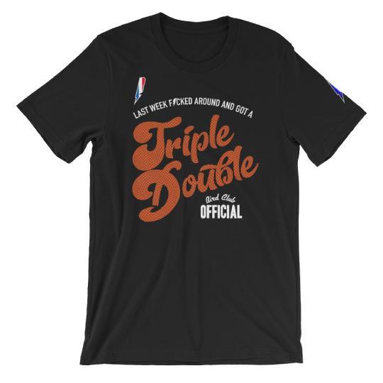 Triple Double Basketball Leather print - Sneaker Tees to match Air Jordan Sneakers