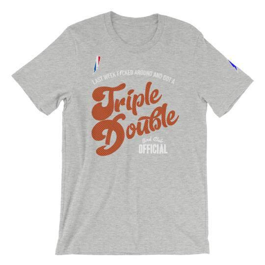 Triple Double Basketball Leather print - Sneaker Tees to match Air Jordan Sneakers