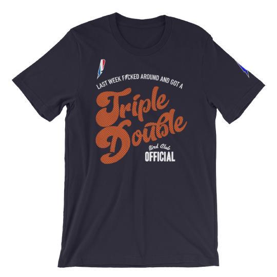 Triple Double Basketball Leather print - Sneaker Tees to match Air Jordan Sneakers