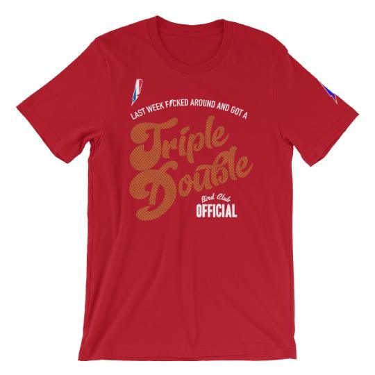 Triple Double Basketball Leather print - Sneaker Tees to match Air Jordan Sneakers
