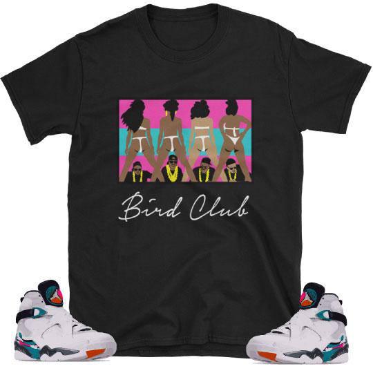 South Beach Jordan 8 "2 Live Crew" BLACK tee - Sneaker Tees to match Air Jordan Sneakers