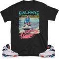 South Beach Pablo Biscayne black tee - Sneaker Tees to match Air Jordan Sneakers