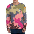 Pastel Camo Pinstripe Crewneck - Sneaker Tees to match Air Jordan Sneakers