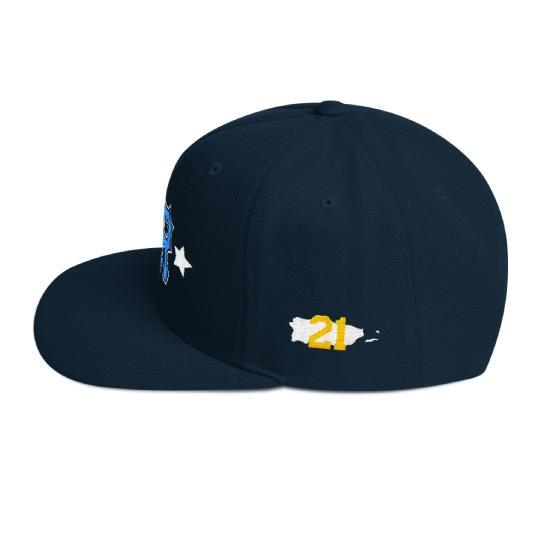 Puerto Rico Roberto Clemente Snapback - Sneaker Tees to match Air Jordan Sneakers
