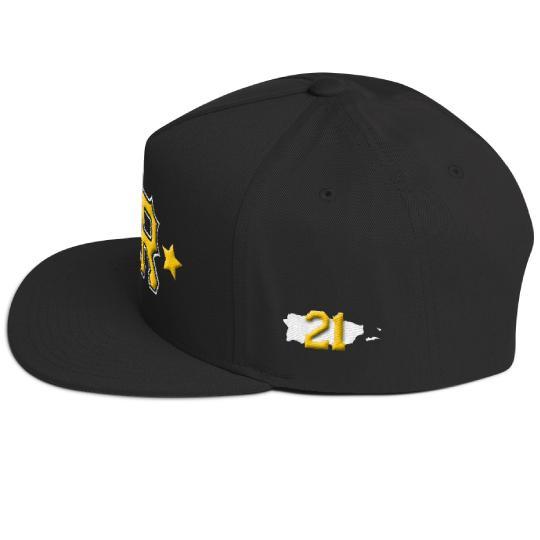 Puerto Rico Roberto Clemente Snapback (BLK) - Sneaker Tees to match Air Jordan Sneakers