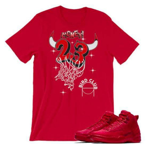 Jordan retro 12 Sneaker tee Gym Red - Sneaker Tees to match Air Jordan Sneakers