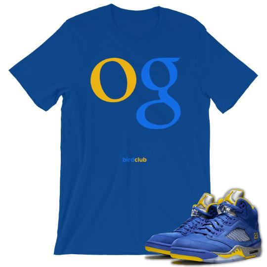 Jordan 5 Laney tee JSP - Sneaker Tees to match Air Jordan Sneakers