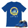 Jordan 5 Laney Tees (ROYAL) - Sneaker Tees to match Air Jordan Sneakers