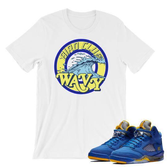 Jordan 5 Laney Tees (WHT) - Sneaker Tees to match Air Jordan Sneakers