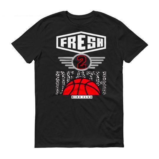 Fresh 2 Death Sneaker BLACK tee - Sneaker Tees to match Air Jordan Sneakers