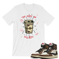 Travis Scott Jordan Retro 1 Cactus Jack Sneaker tees - Sneaker Tees to match Air Jordan Sneakers