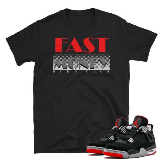 Bred Jordan retro 4 shirts - Sneaker Tees to match Air Jordan Sneakers