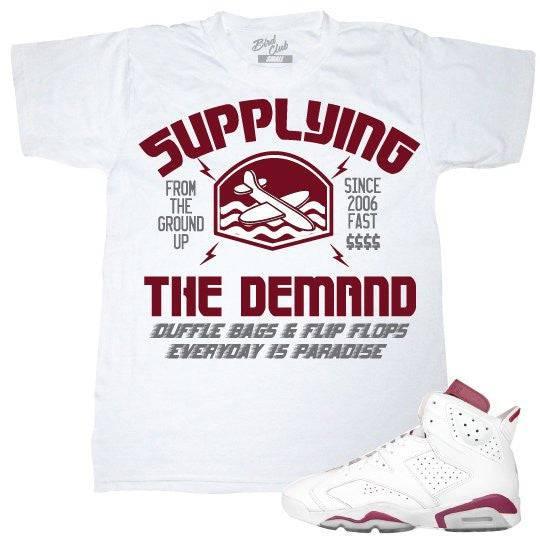 Maroon Retro 6 shirt - Sneaker Tees to match Air Jordan Sneakers