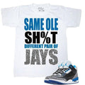 Air Jordan 3 tee | Sport Blue - Sneaker Tees to match Air Jordan Sneakers