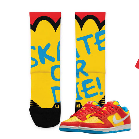 Bart SB Dunk Socks - Sneaker Tees to match Air Jordan Sneakers