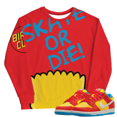 Bart SB Dunk Sweatshirt - Sneaker Tees to match Air Jordan Sneakers