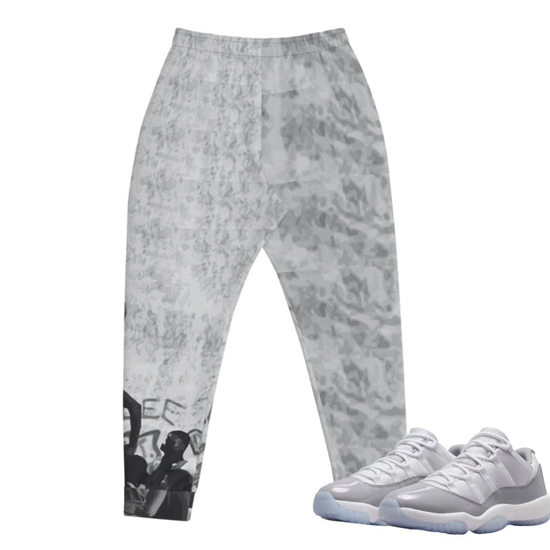 Retro 11 Low Cement Grey "Playground" Joggers - Sneaker Tees to match Air Jordan Sneakers