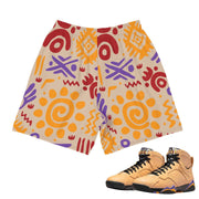 Retro 7 Afrobeats shorts - Sneaker Tees to match Air Jordan Sneakers
