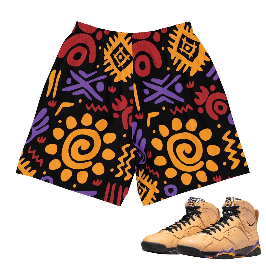 Retro 7 Afrobeats shorts - Sneaker Tees to match Air Jordan Sneakers