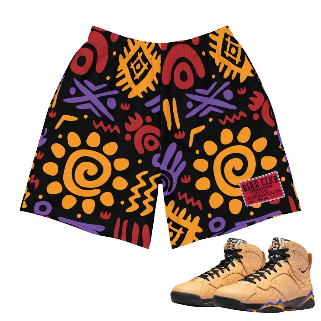 Retro 7 Afrobeats shorts - Sneaker Tees to match Air Jordan Sneakers