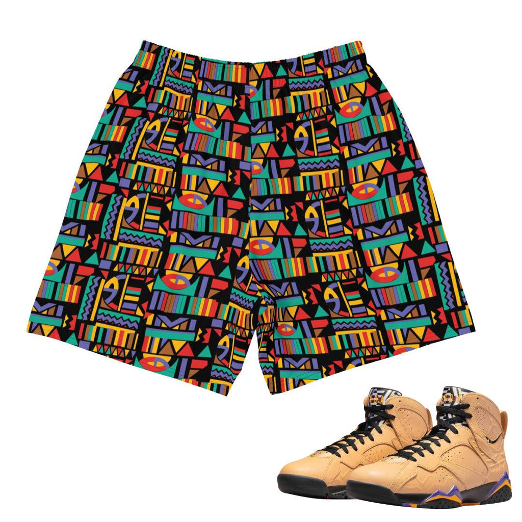 Retro 7 Afrobeats Air Raid Shorts - Sneaker Tees to match Air Jordan Sneakers
