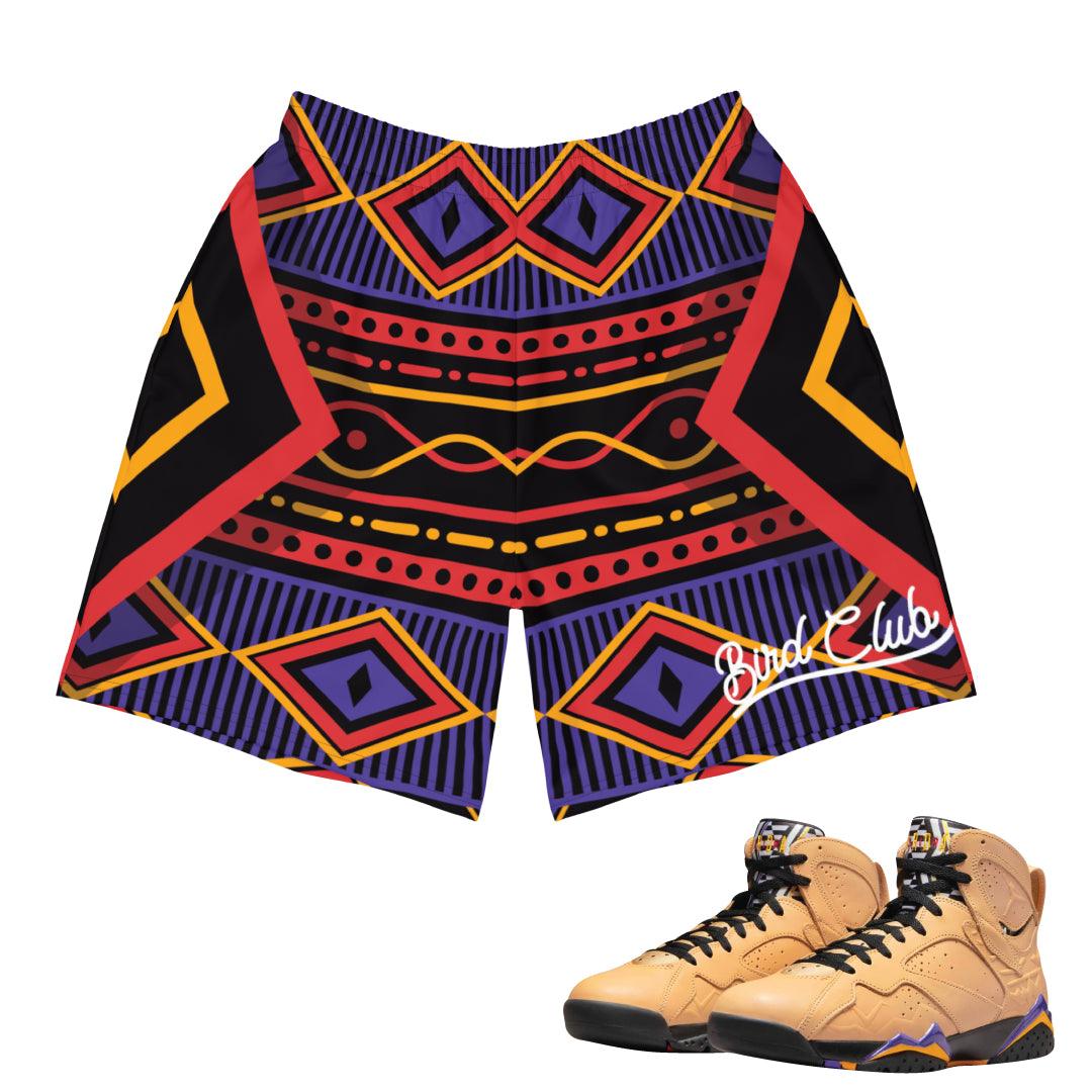 Retro 7 Afrobeats shorts - Sneaker Tees to match Air Jordan Sneakers