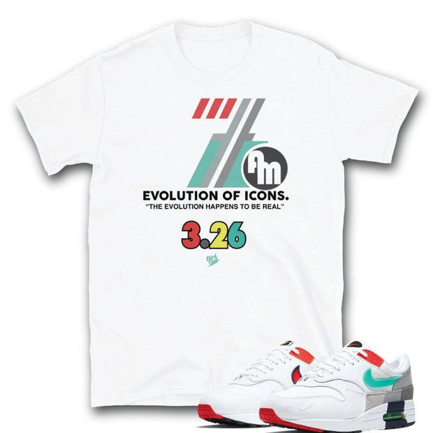 Air Max 1 Evolution of Icons shirt - Sneaker Tees to match Air Jordan Sneakers