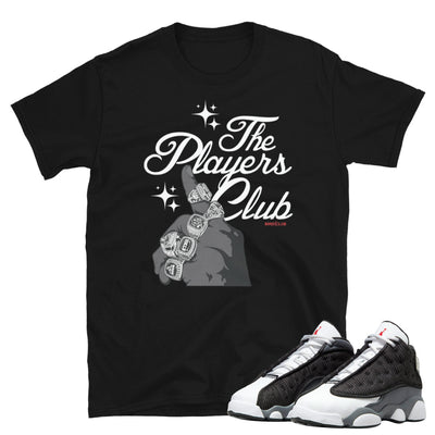 Retro 13 Black Flint Players Club Shirt - Sneaker Tees to match Air Jordan Sneakers