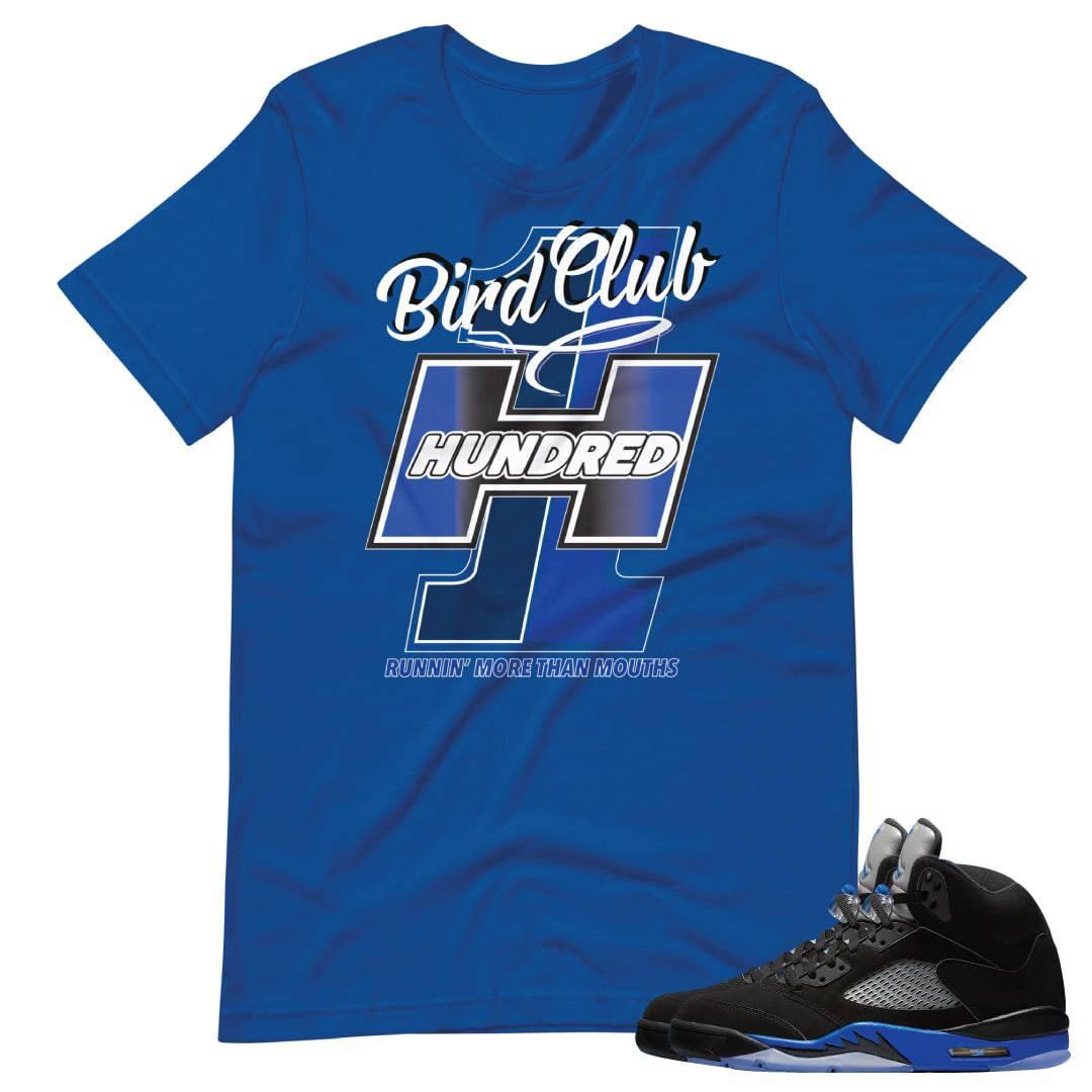 Retro Jordan 5 Blue Racer Shirt - Sneaker Tees to match Air Jordan Sneakers