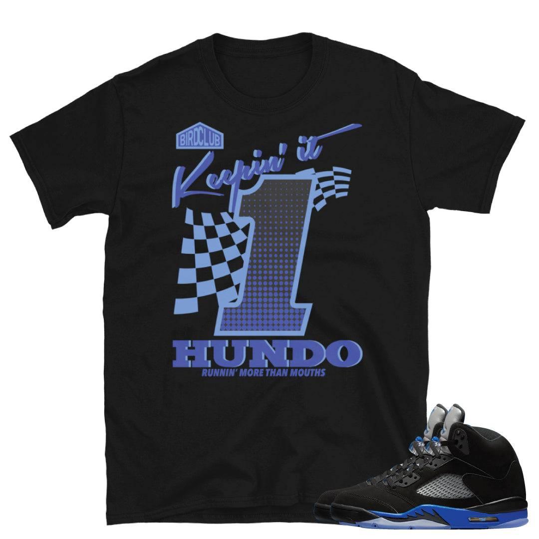 Retro Jordan 5 Blue Racer Shirt - Sneaker Tees to match Air Jordan Sneakers