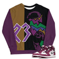 Retro 1 Bordeaux Vintage 23 Sweater - Sneaker Tees to match Air Jordan Sneakers
