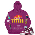 Retro 1 Bordeaux Matching Sweatshirt - Sneaker Tees to match Air Jordan Sneakers