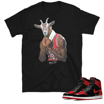 Retro 1 Bred Patent Goat Shirt - Sneaker Tees to match Air Jordan Sneakers