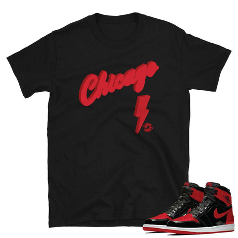 Retro 1 "Bred Patent" Chicago shirt - Sneaker Tees to match Air Jordan Sneakers
