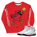 Retro 7 Cardinal Sweatshirt - Sneaker Tees to match Air Jordan Sneakers