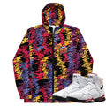 Retro 7 Cardinal OG windbreaker - Sneaker Tees to match Air Jordan Sneakers